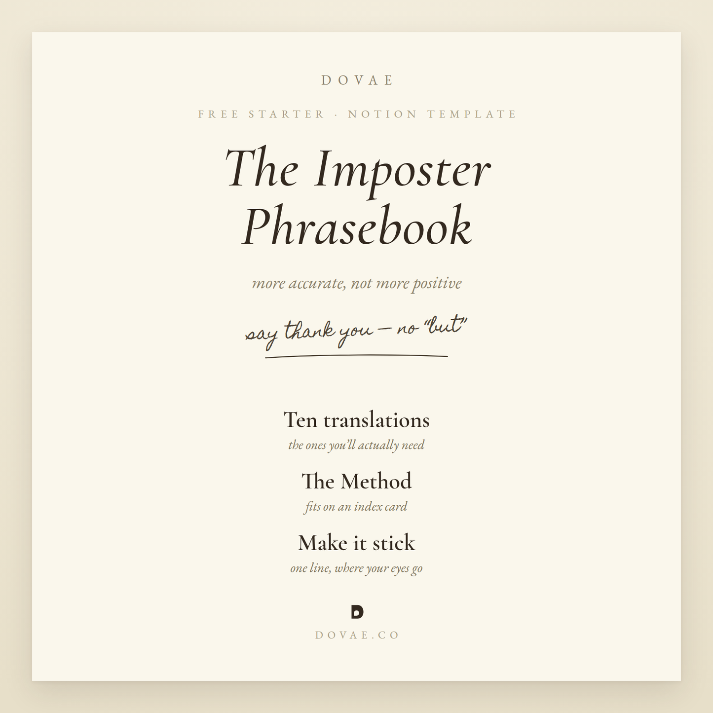 The Imposter Phrasebook Mini — Free Starter