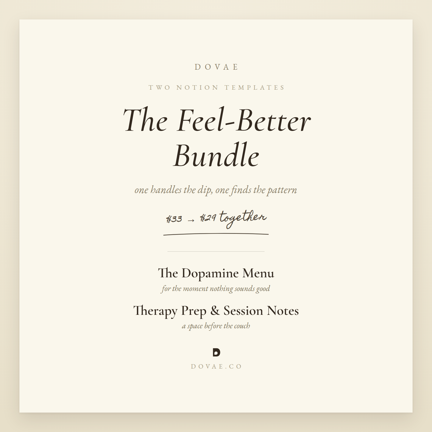 The Feel-Better Bundle — Dopamine Menu + Therapy Prep