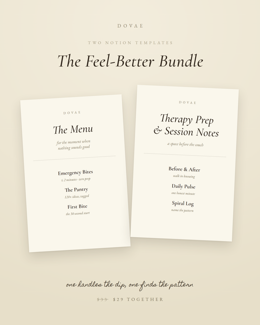 The Feel-Better Bundle — Dopamine Menu + Therapy Prep