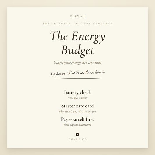 The Energy Budget Mini — Free Starter