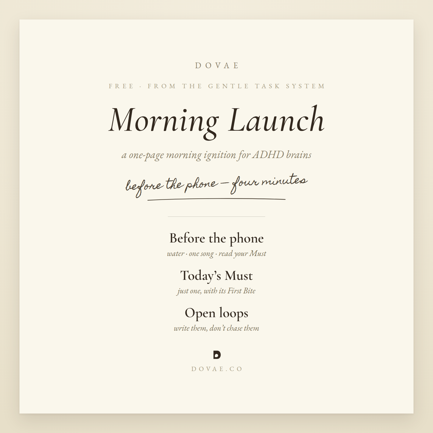 ADHD Morning Launch — Free