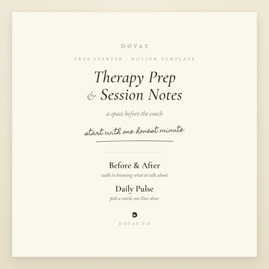 Therapy Prep — Free Starter